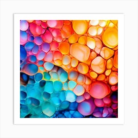 Colorful Texture Pattern Design Art Shapes Gradient Vibrant Fluid Composition Contemporary Art Print