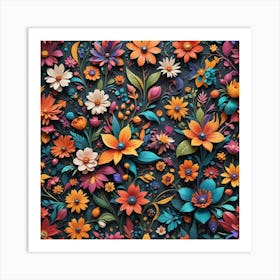 Floral Background Art Print