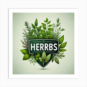 Herbs Logo Art Print