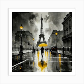 Paris In The Rain Art Print