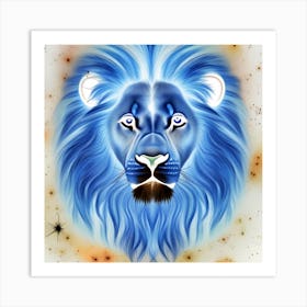 The Lion in Negative Art Print