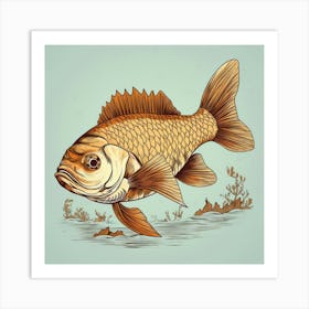 Carp Cartoon Poster