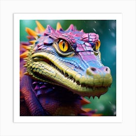 High quality crocodile in color Art Print