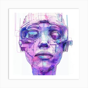 Futuristic Woman 11 Art Print