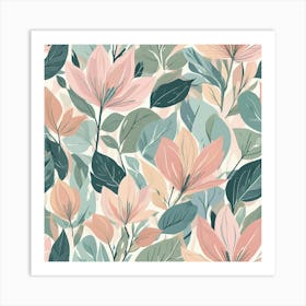 Seamless Floral Pattern 8 Art Print