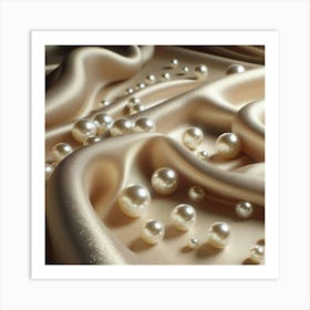 Pearls On Silk Art Print