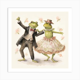Frogs Dancing 2 Art Print