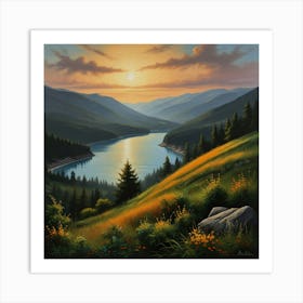 Default Beautiful Views Painting 1 Art Print