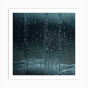 Raindrops On A Window Art Print