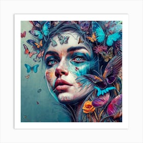 Butterfly Girl Art Print