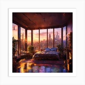 Bedroom With A View Art Print