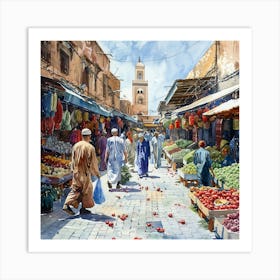 Marrakech Market 2 Art Print