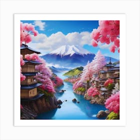 Cherry Blossoms In Japan 7 Art Print