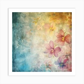 Abstract Floral Background Photo Art Print