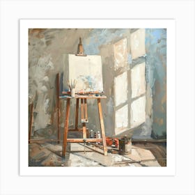 Easel In The Studio Art Print