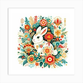 Chinese New Year Rabbit Art Print