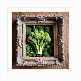 Framed Broccoli 7 Art Print