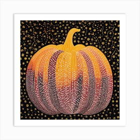 Yayoi Kusama Inspired Pumpkin Pink And Orange 10 Art Print