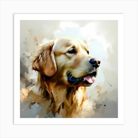 Golden Retriever Painting 3 Art Print