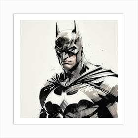 Batman Portrait Ink Painting Art Print 0 Art Print