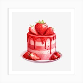 Strawberry Cake 18 Art Print