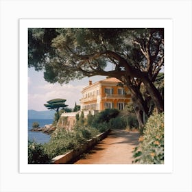French Riviera Hotel Summer Vintage Photography Art Print