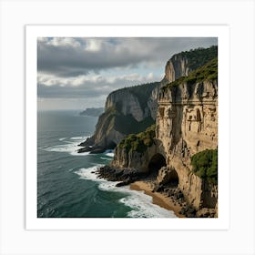 Cliffs Of Santa Cruz Art Print