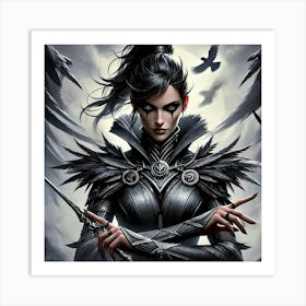 Zoya Nightshade Portrait 1 Art Print