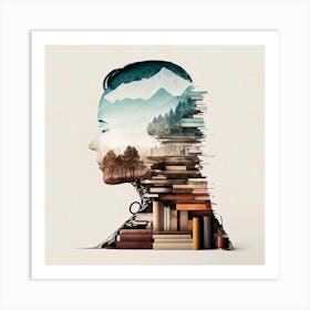 Head Librarian Book Art Print Art Print