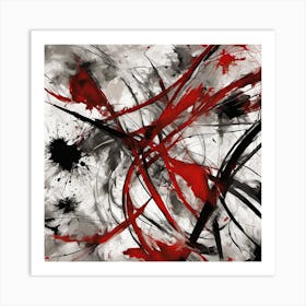 Abstract Painting, Leonardo da Vinci Style Art Print