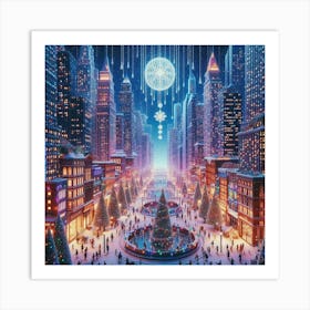 Christmas City Art Print