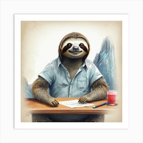 Sloth 58 Art Print