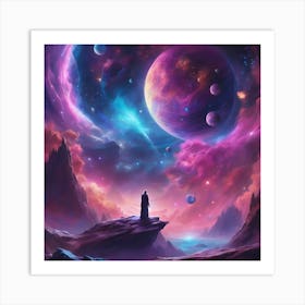 Man In Space Art Print