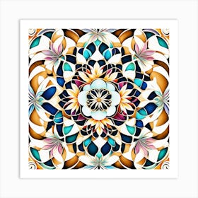 Abstract Floral Pattern 2 Art Print