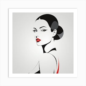 Portrait Of A Woman - modern art Art Print