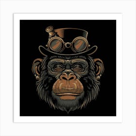 Steampunk Monkey 27 Art Print