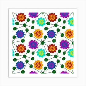 Bloom Plant Flowering Pattern Art Print