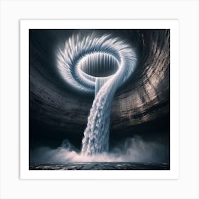 Waterfall In The Cave Art Print