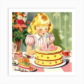 Vintage Birthday Card Art Print
