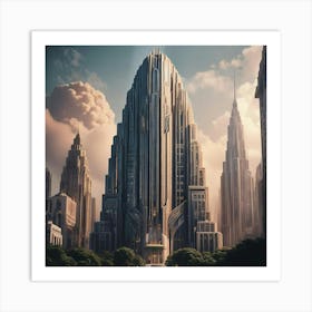 Futuristic City 26 Art Print