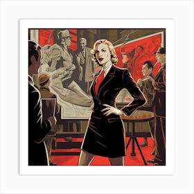 Woman In A Suit 1 Art Print