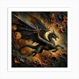 Black Dragon Art Print