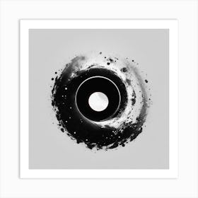 Black And White Abstract Painting Art Print