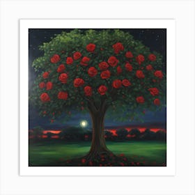 Tree Of Roses Art Print