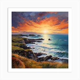 Sunset At The Coast Art Print