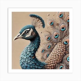 Peacock 4 Art Print