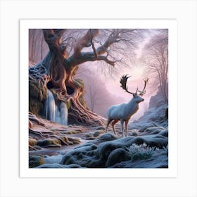 Deer In The Forest 8 Art Print