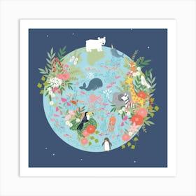 Our Planet Square Art Print