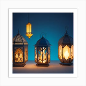 Three Moroccan Lanterns Art Print