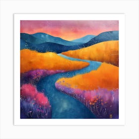 Sunset In The Valley Art Print